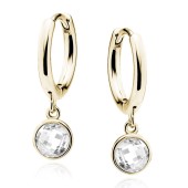 Cercei rotunzi Ø14mm din argint placat cu aur galben cu pietre DiAmanti Z2202DEG_W-DIA Cercei rotunzi Ø14mm din argint placat cu aur galben cu pietre DiAmanti Z2202DEG_W-DIA
